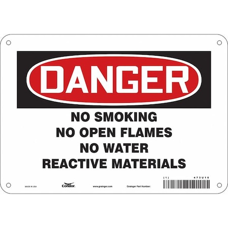 Condor Safety Sign, 7" H, 10" W, Polyethylene, Vertical Rectangle, English, 473U16 473U16