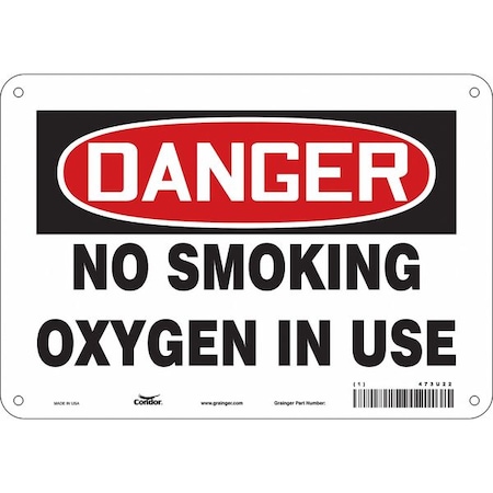 Condor No Smoking Sign, 7" H, 10" W, Vertical Rectangle, English, 473U22 473U22