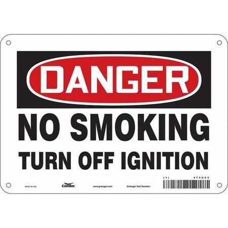 Condor Safety Sign, 7" H, 10" W, Vertical Rectangle, English, 473U53 473U53