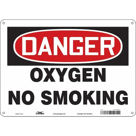 Condor No Smoking Sign, 10" H, 14 in W, Horizontal Rectangle, English, 473U61 473U61
