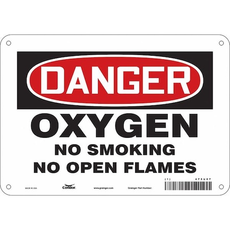 Condor No Smoking Sign, 7" H, 10" W, Vertical Rectangle, English, 473U67 473U67
