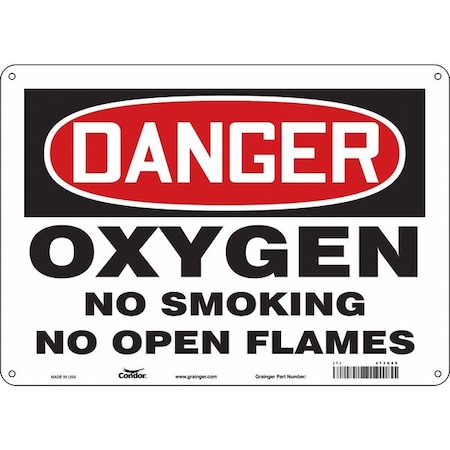 Condor No Smoking Sign, 10" H, 14 in W, Horizontal Rectangle, English, 473U68 473U68