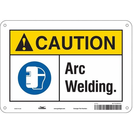 Condor Safety Sign, 7 in Height, 10 in Width, Aluminum, Vertical Rectangle, English, 473V91 473V91