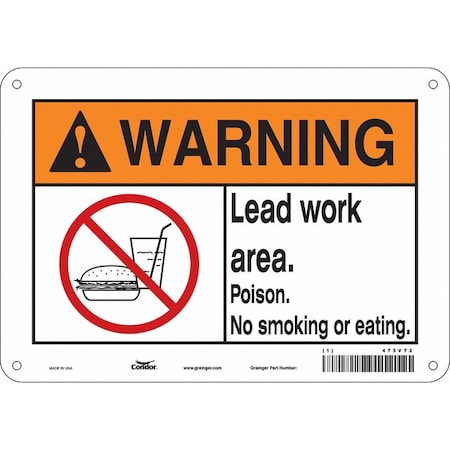 Condor Safety Sign, 7" H, 10" W, Vertical Rectangle, English, 473V72 473V72