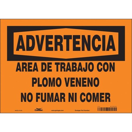 Condor No Smoking Sign, 14" Wx10" H, 0.004" Thick 473V22