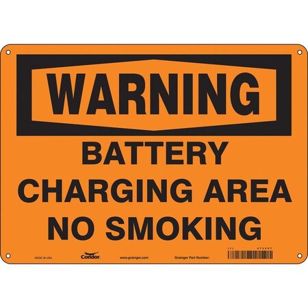 Condor No Smoking Sign, 10" H, 14 in W, Polyethylene, Horizontal Rectangle, English, 473V27 473V27