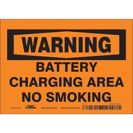 Condor No Smoking Sign, 5 in H, 7 in W, Vinyl, Horizontal Rectangle, English, 473V28 473V28