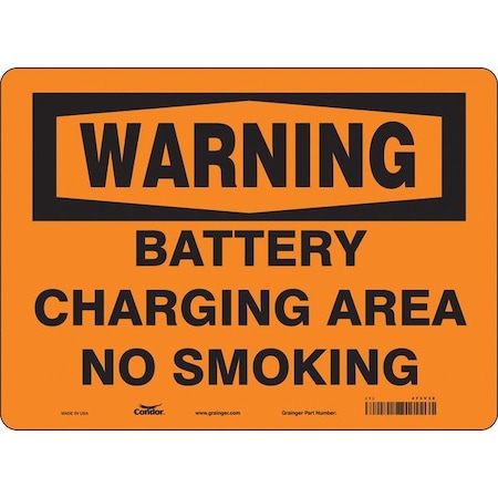 Condor Safety Sign, 10" H, 14 in W, Vinyl, Horizontal Rectangle, English, 473V30 473V30