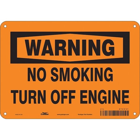 Condor No Smoking Sign, 7" H, 10" W, Vertical Rectangle, English, 473V31 473V31