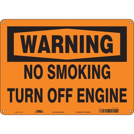 Condor No Smoking Sign, 10" H, 14 in W, Horizontal Rectangle, English, 473V32 473V32