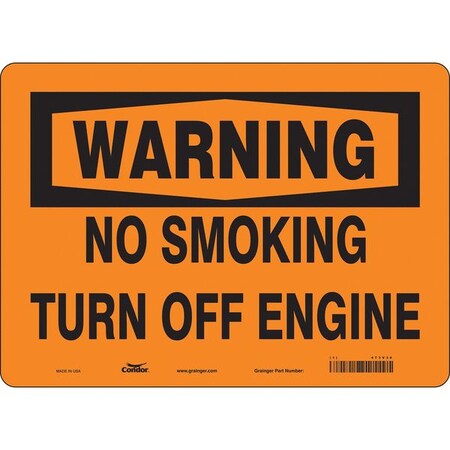 Condor No Smoking Sign, 10" H, 14 in W, Vinyl, Horizontal Rectangle, English, 473V36 473V36