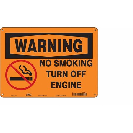 Condor No Smoking Sign, 10" H, 14 in W, Horizontal Rectangle, English, 473V38 473V38