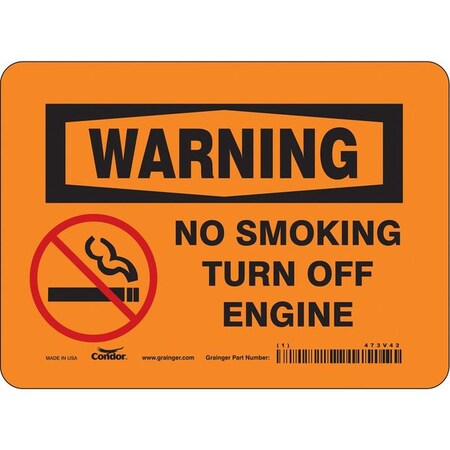 Condor Safety Sign, 5 in H, 7 in W, Vinyl, Horizontal Rectangle, English, 473V42 473V42