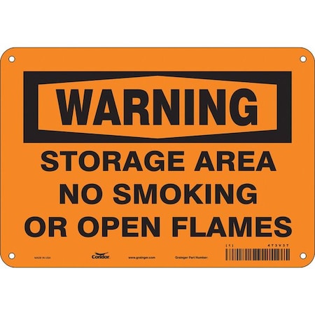 Condor Safety Sign, 7" H, 10" W, Polyethylene, Vertical Rectangle, English, 473V47 473V47