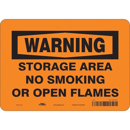 Condor Safety Sign, 7" H, 10" W, Vinyl, Vertical Rectangle, English, 473V50 473V50