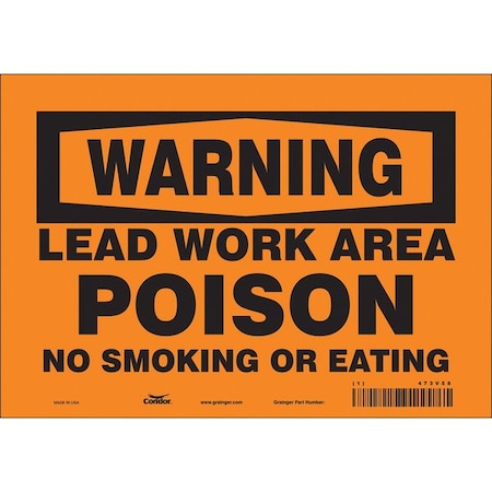 Condor No Smoking Sign, 7" H, 10" W, Vinyl, Vertical Rectangle, English, 473V58 473V58