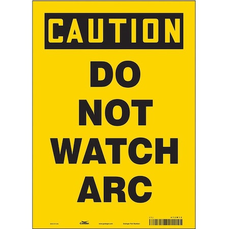 Condor Safety Sign, 14 in Height, 10 in Width, Vinyl, Vertical Rectangle, English, 473W12 473W12