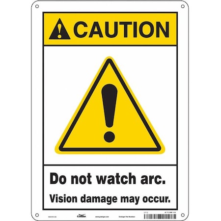 Condor Safety Sign, 14 in Height, 10 in Width, Aluminum, Vertical Rectangle, English, 473W15 473W15