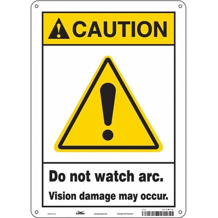 Condor Safety Sign, 14 in Height, 10 in Width, Polyethylene, Vertical Rectangle, English, 473W19 473W19