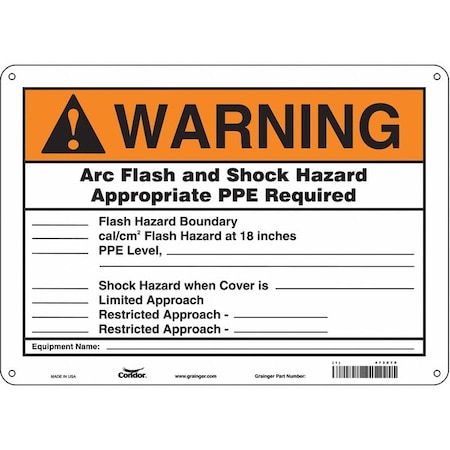 Condor Safety Sign, 10 in Height, 14 in Width, Aluminum, Horizontal Rectangle, English, 473X70 473X70