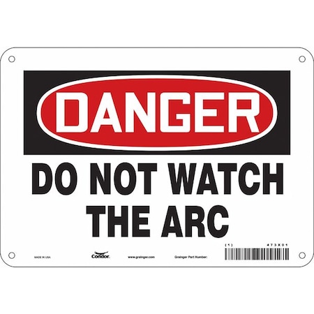 Condor Safety Sign, 7 in Height, 10 in Width, Aluminum, Vertical Rectangle, English, 473X01 473X01