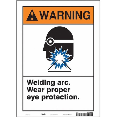 Condor Safety Sign, 14 in Height, 10 in Width, Vinyl, Vertical Rectangle, English, 473X68 473X68