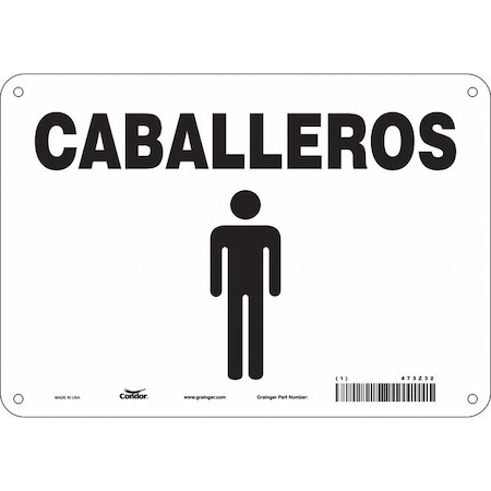 Condor No Header, CABALLEROS, 10 in W x 7 in H, Vertical Rectangle, Aluminum 473Z32