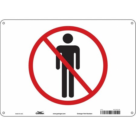 Condor Safety Sign, 10 in Height, 14 in Width, Aluminum, Square, No Text 473C15