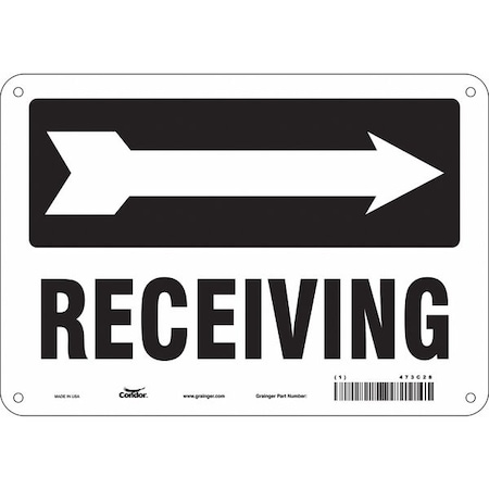 Condor Receiving, 10 in W x 7 in H, Vertical Rectangle, Aluminum, 473C28 473C28