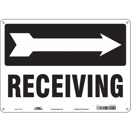 Condor Receiving, 14 in W x 10 in H, Horizontal Rectangle, Aluminum, 473C29 473C29