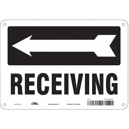 Condor Receiving, 10 in W x 7 in H, Vertical Rectangle, Aluminum, 473C37 473C37