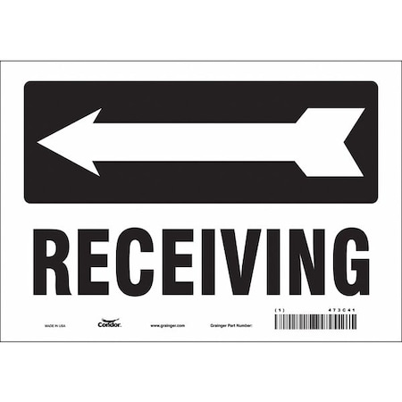 Condor Receiving, 10 in W x 7 in H, Vertical Rectangle, Vinyl, 473C41 473C41