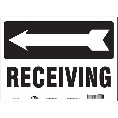 Condor Receiving, 14 in W x 10 in H, Horizontal Rectangle, Vinyl, 473C42 473C42