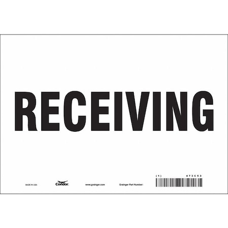 Condor Receiving, 10 in W x 7 in H, Vertical Rectangle, Vinyl, 473C53 473C53