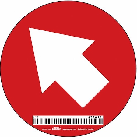 Condor Exit Sign, Vinyl, 4" W, 4" H, Red 473A93