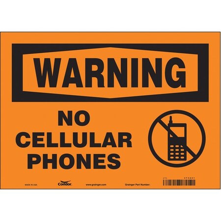 Condor Safety Sign, 10 in Height, 14 in Width, Vinyl, Horizontal Rectangle, English, 473A01 473A01