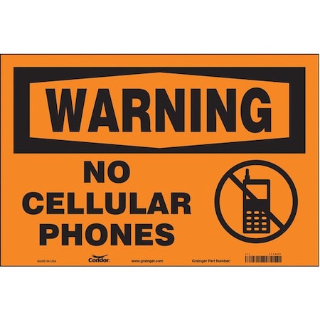 Condor Safety Sign, 12 in H, 18 in W, Vinyl, Horizontal Rectangle, English, 473A02 473A02