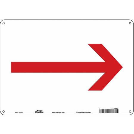 Condor Exit Sign, Aluminum, 14" W, 10" H, Pictogram Only, White 473A04
