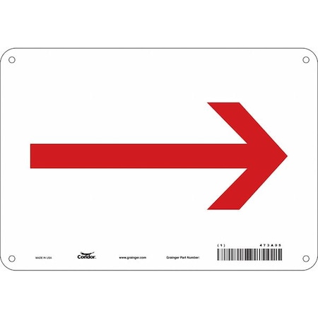 Condor Exit Sign, Plastic, 10" W, 7" H, White 473A05