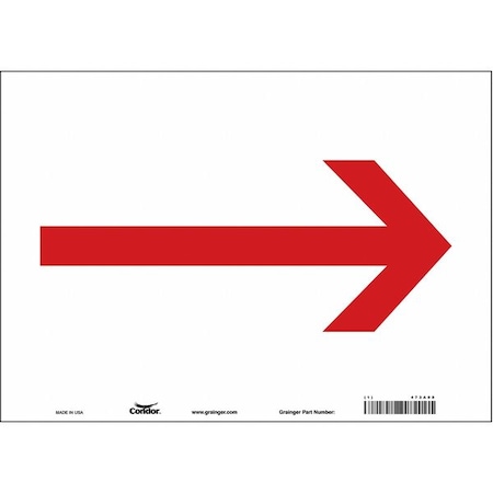 Condor Exit Sign, Vinyl, 14" W, 10" H, Pictogram Only, White 473A08