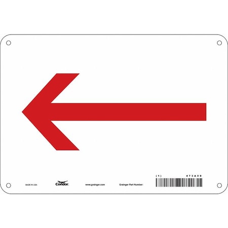 Condor Exit Sign, Aluminum, 10" W, 7" H, Pictogram Only, White 473A09