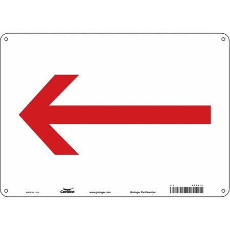 Condor Exit Sign, Plastic, 14" W, 10" H, Pictogram Only, White 473A12