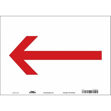 Condor Exit Sign, Vinyl, 14" W, 10" H, White 473A14