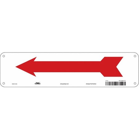 Condor Exit Sign, Plastic, 14" W, 3-1/2" H, White 473A17