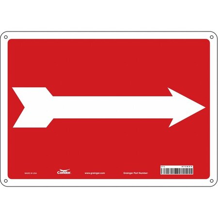 Condor Exit Sign, Plastic, 14" W, 10" H, Pictogram Only, Red, White 473A23