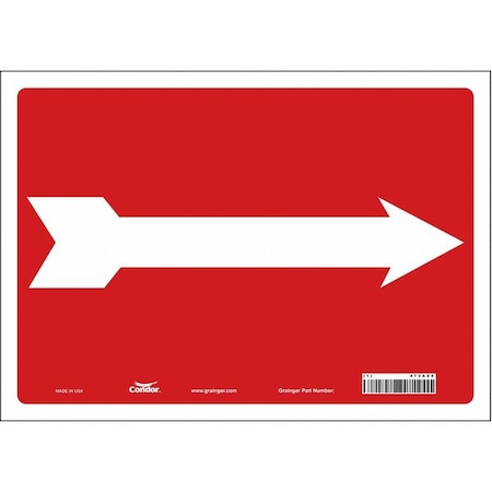 Condor Exit Sign, Vinyl, 14" W, 10" H, Red, White 473A25