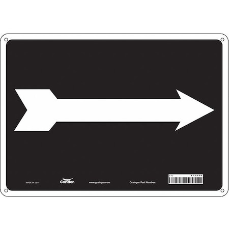 Condor Exit Sign, Aluminum, 14" W, 10" H, Pictogram Only, Black, White 473A50