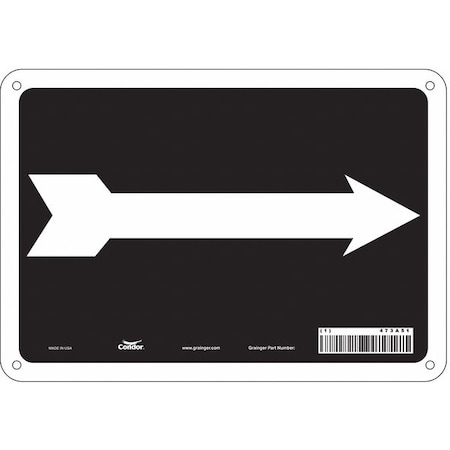 Condor Exit Sign, Plastic, 10" W, 7" H, Black, White 473A51