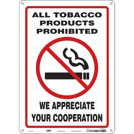 Condor Safety Sign, 14 in H, 10" W, Polyethylene, Vertical Rectangle, English, 474D87 474D87