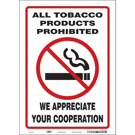 Condor Safety Sign, 14 in H, 10" W, Vinyl, Vertical Rectangle, English, 474D89 474D89